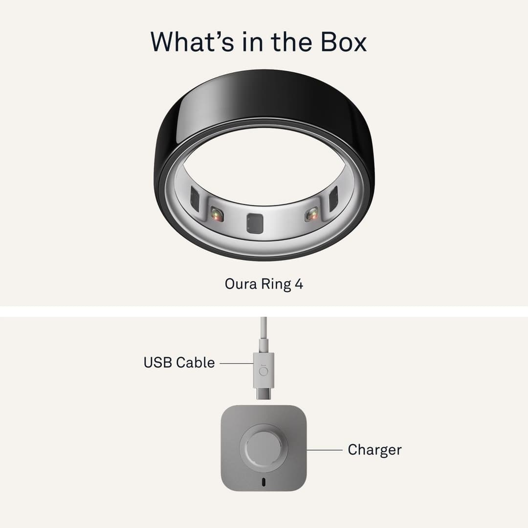 Oura Ring 4 Smart Ring - Black, Size 12 - Image 10