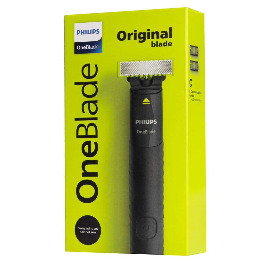 Philips OneBlade QP1424/10 Hybrid Electric Shaver and Trimmer - Black and Green