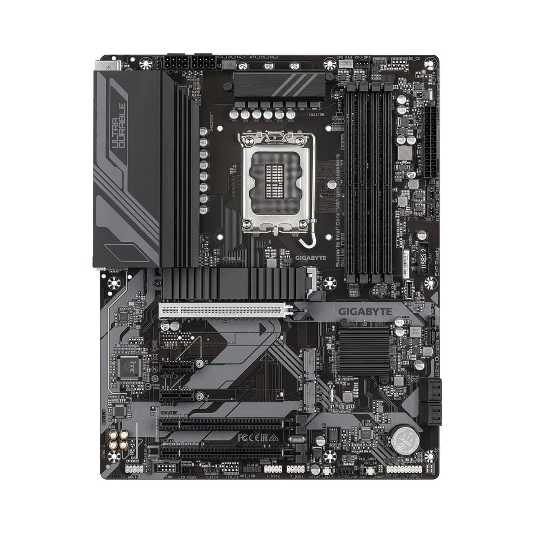 Gigabyte Z790 D Motherboard - Supports Intel Core 14th Gen CPUs, 12+1+１ Phases Digital VRM, up to 7600MHz DDR5 (OC), 3xPCIe 4.0 M.2, 2.5GbE LAN, USB 3.2 Gen 2 - Image 2