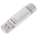 Hama C-Laeta USB Flash Drive USB Type-A / USB Type-C 3.2 Gen 1 (3.1 Gen 1) Silver 256GB thumbnail 1