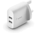 Belkin BoostCharge Dual USB-A Wall Charger 24W White thumbnail 1
