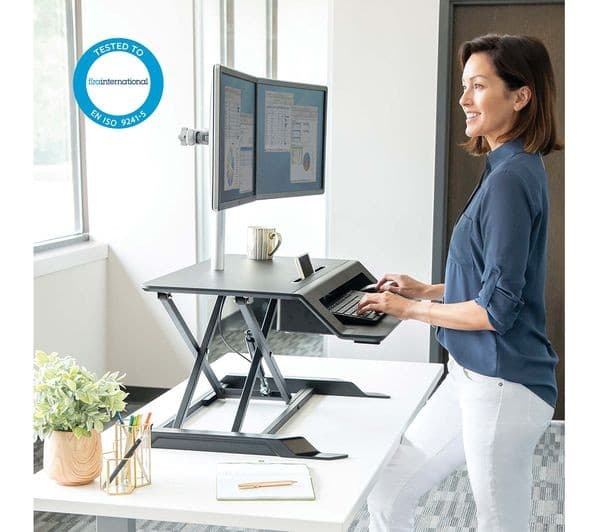 FELLOWES Lotus LT Standing Desk Converter - Black - Image 2