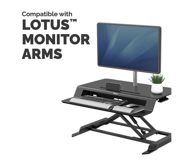 FELLOWES Lotus LT Standing Desk Converter - Black - Image 4