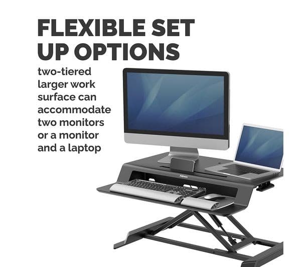 FELLOWES Lotus LT Standing Desk Converter - Black - Image 6