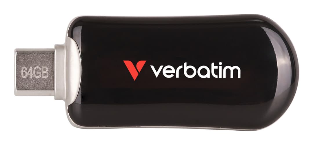 Verbatim Plectra USB-C Flash Drive Black 64GB - Image 1