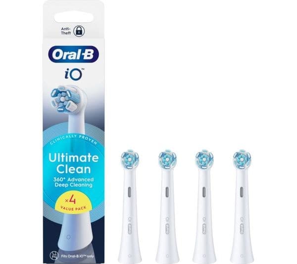 Oral-B iO Ultimate Clean Toothbrush Heads 4-Pack White - Image 2