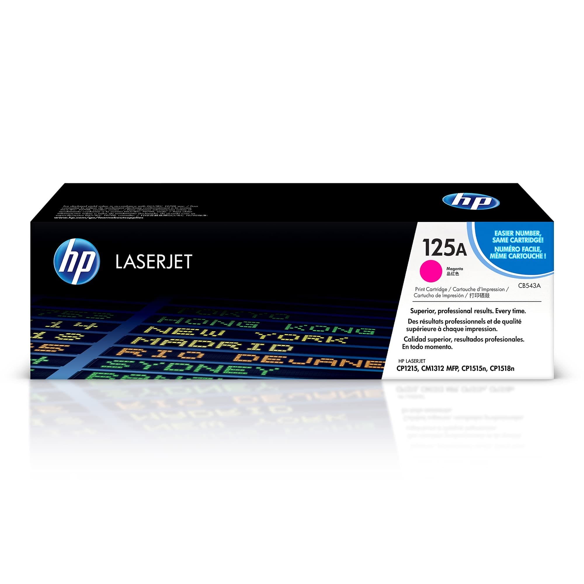 HP CB543A 125A Original LaserJet Toner Cartridge - Magenta