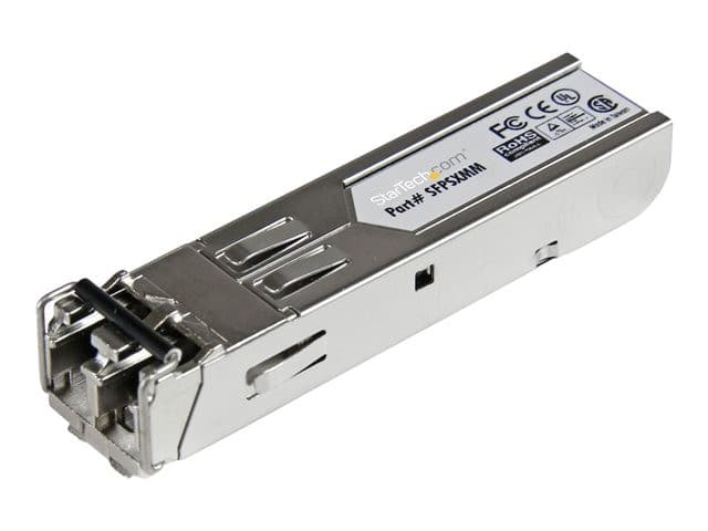 StarTech.com MSA Uncoded Compatible SFP Module, 1000BASE-SX, 1GbE Multi Mode (MMF) Fiber Optic Transceiver, 1GE Gigabit Ethernet SFP, LC Connector, 550m, 850nm, DDM, 1Gbps Mini GBIC Module - Lifetime Warranty (SFPSXMM) - SFP (mini-GBIC) transceiver module - Image 1