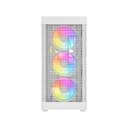 Vida Zephyr V2 Micro ATX ARGB Tempered Glass Gaming PC Case with 4 x 120mm ARGB Fans - White thumbnail 2