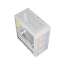 Vida Zephyr V2 Micro ATX ARGB Tempered Glass Gaming PC Case with 4 x 120mm ARGB Fans - White thumbnail 6