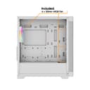 Vida Zephyr V2 Micro ATX ARGB Tempered Glass Gaming PC Case with 4 x 120mm ARGB Fans - White thumbnail 10