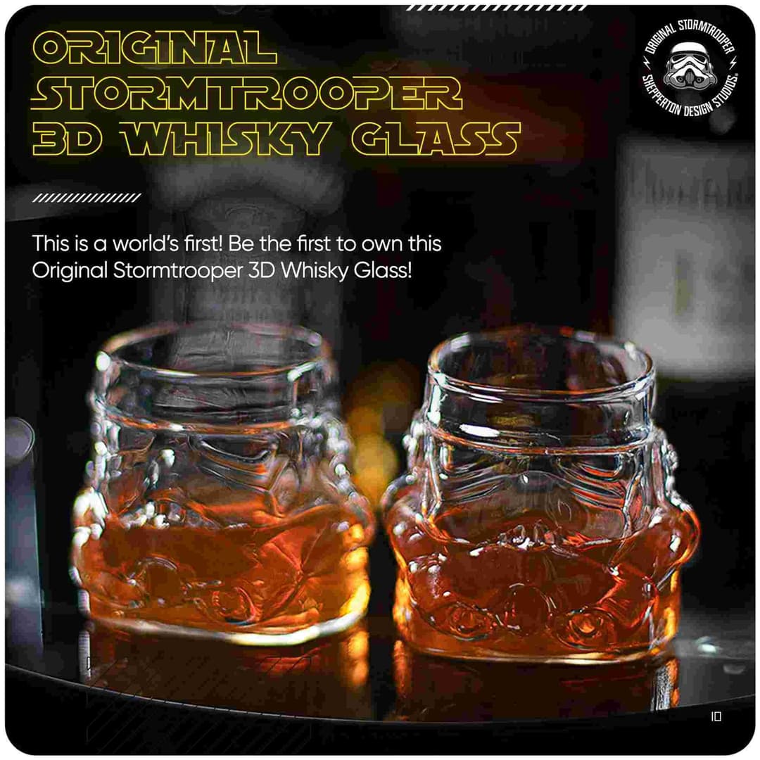 Original Stormtrooper 3D Whisky Glass (Set of 2) - 300ml - Image 2