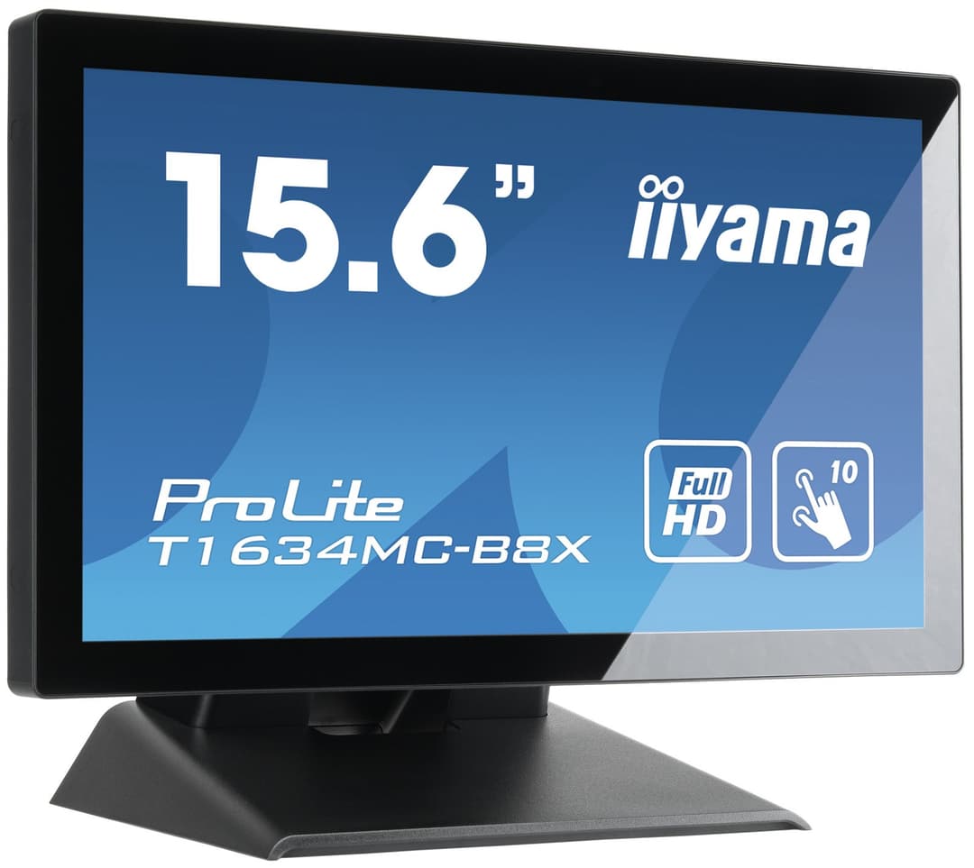 iiyama ProLite T1634MC-B8X computer monitor 39.6 cm (15.6") 1920 x 1080 pixels Full HD LED Touchscreen Multi-user Black - Image 1