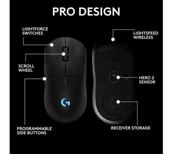 Logitech G PRO 2 Lightspeed Wireless Gaming Mouse - Black - Image 8