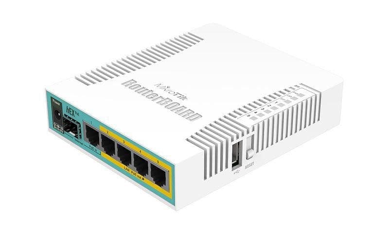 MikroTik hEX PoE RB960PGS 5-Port Gigabit Ethernet Router with 800MHz CPU