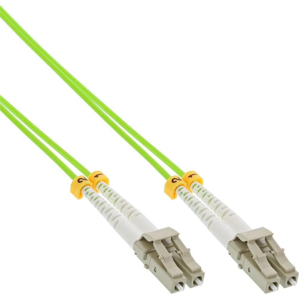 Mercodan Fiber Patch Cable LC-LC OM5 2.0m 50/125 Multimode Duplex Green 2.0mm LSZH Halogen-Free - Image 1