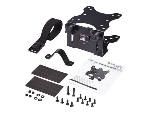 StarTech.com Thin Client Mount - Mini PC VESA Mount - Adjustable .7 to 2.8" - Under Desk Computer Mount - Mac Mini Monitor Mount (ACCSMNT) mounting component - for thin client - black - Image 8