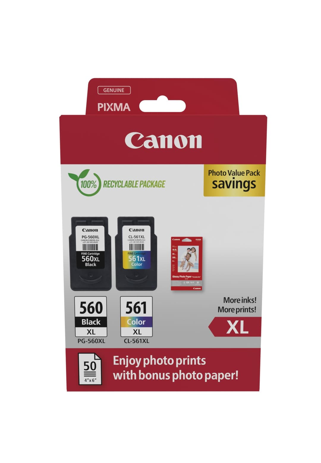 Canon 3712C008 ink cartridge 2 pc(s) Original High (XL) Yield Black, Cyan, Magenta, Yellow - Image 1