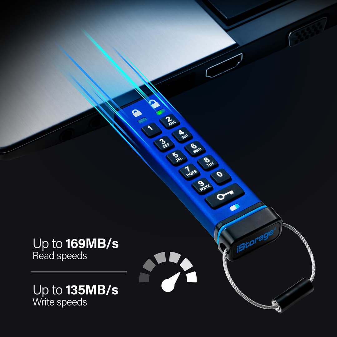 iStorage datAshur PRO 16 GB | Secure Flash Drive | FIPS 140-2 Level 3 Certified| NLNCSA DEP-V Certified | NATO Restricted Certified |AES-XTS 256-bit Hardware Encryption | PIN protected | Dust/Water Resistant - Image 4