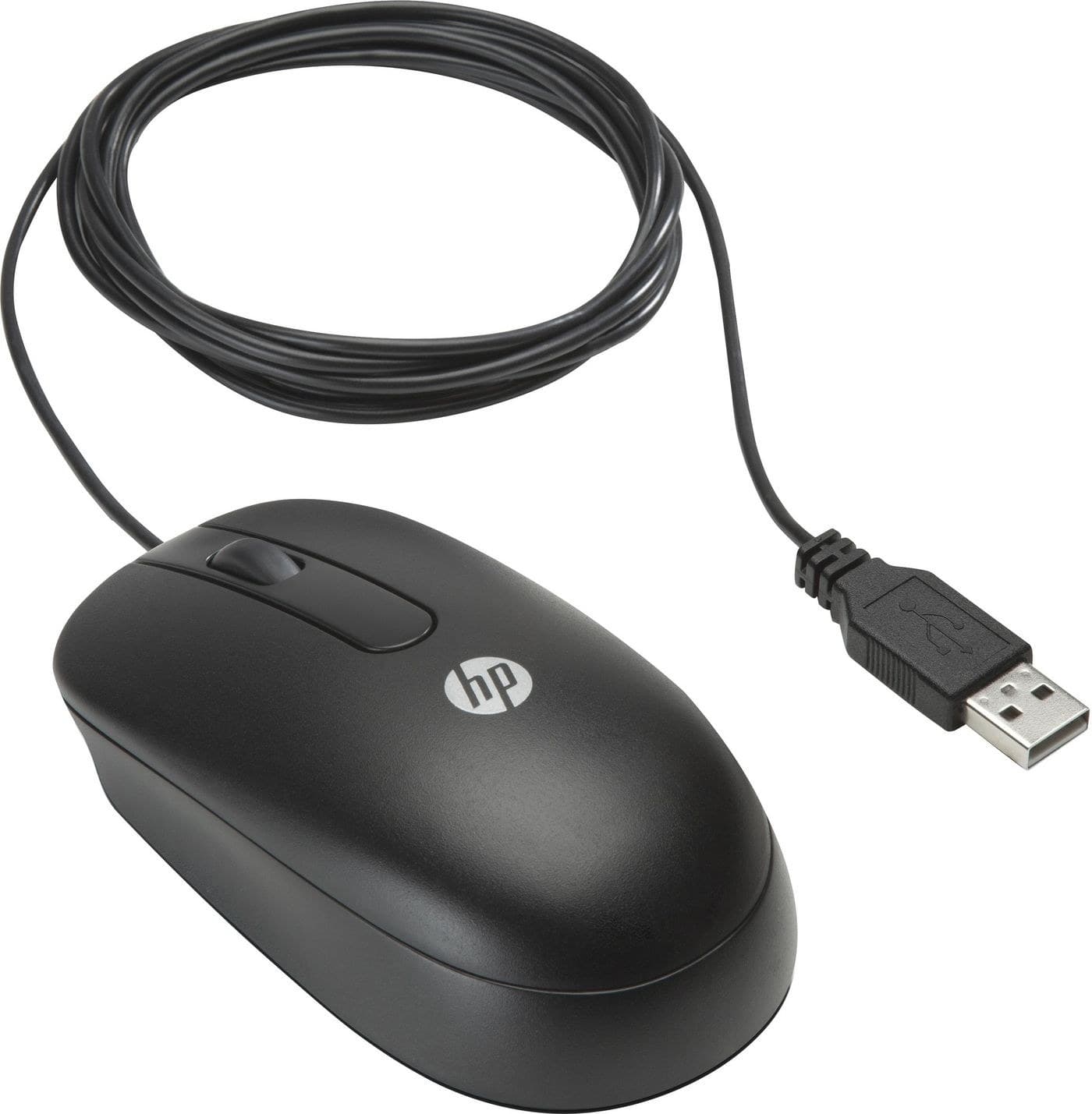 HP USB Optical Scroll Mouse, 800 DPI, Black (QY777AA)