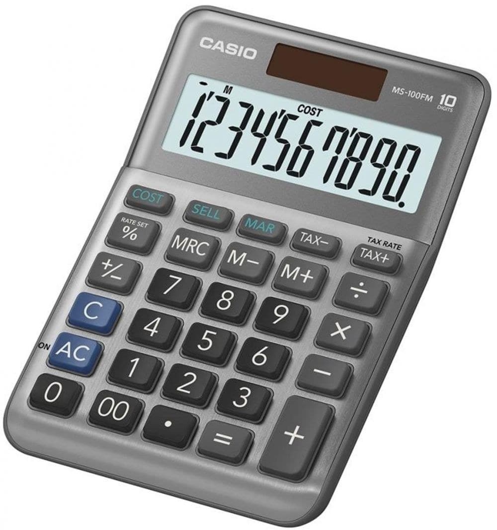 Casio MS-100FM 10 Digit Semi Desk Calculator