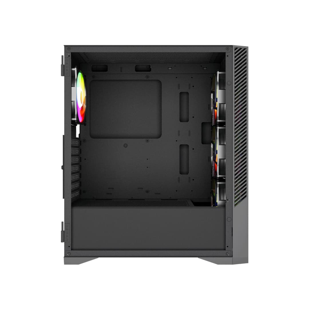 Vida Typhoon ATX ARGB Tempered Glass Gaming PC Case - Black - Image 3