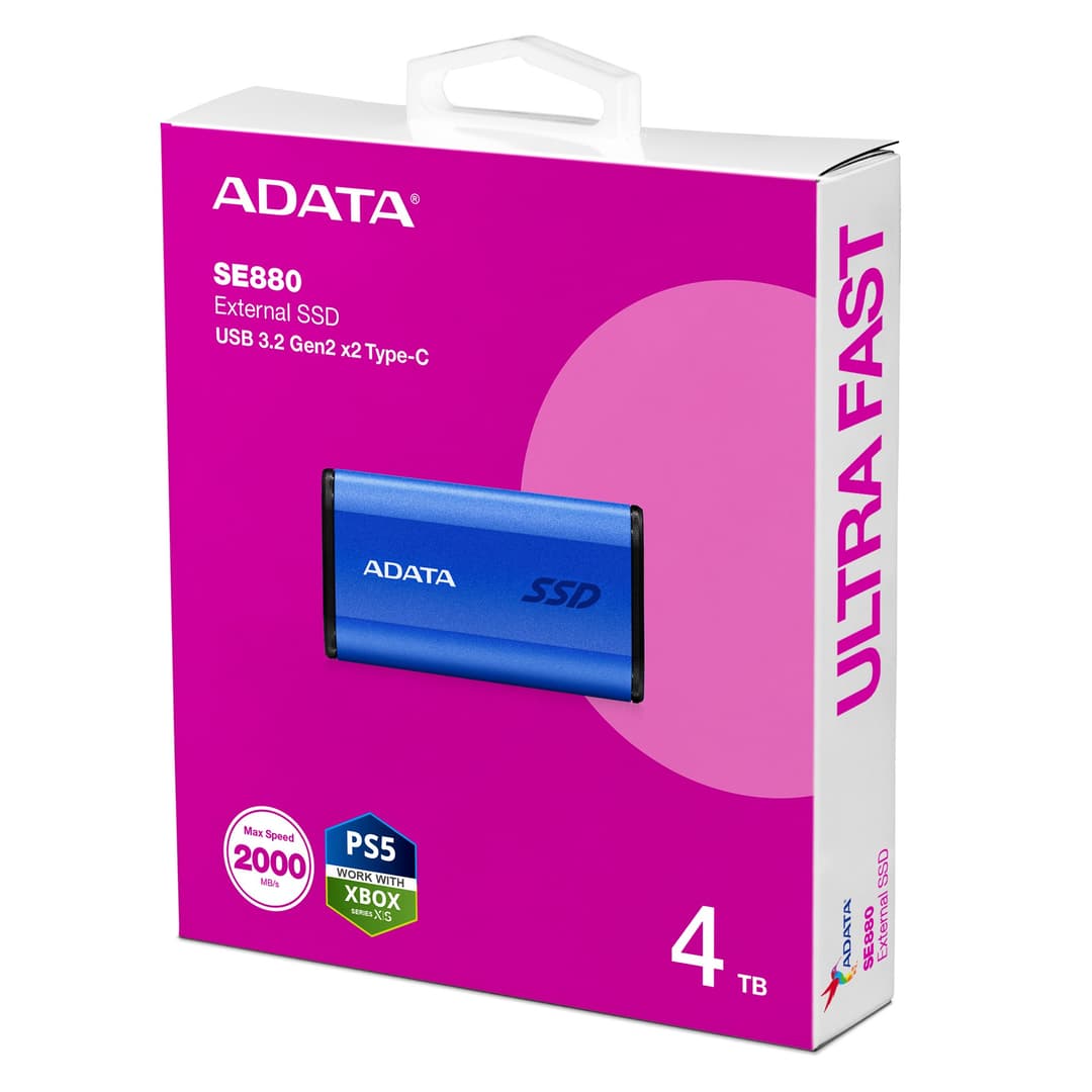 ADATA SE880 4 TB Portable External SSD USB Type-C 3.2 Gen 2 (3.1 Gen 2) Blue - Image 6