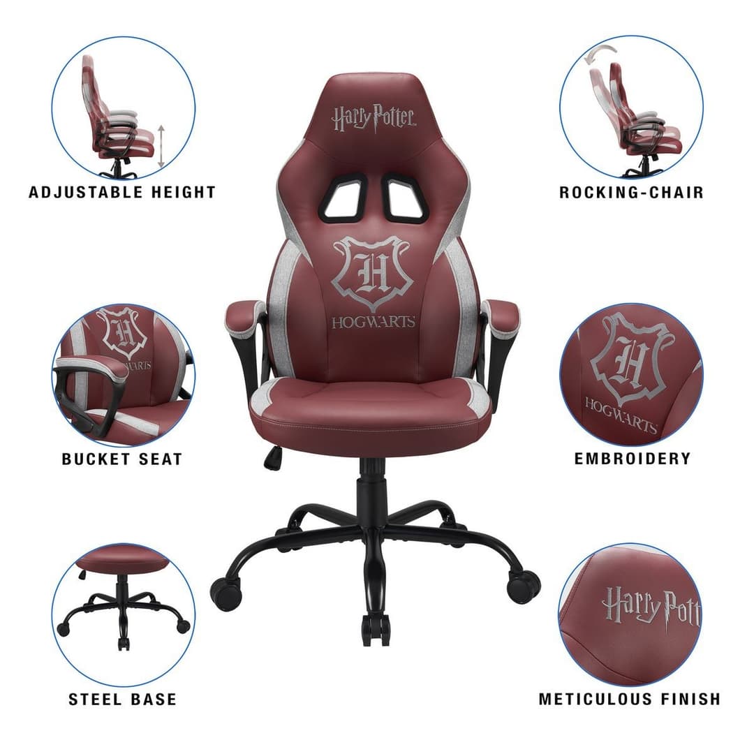 Subsonic Harry Potter Hogwarts Gaming Chair - Dark Red - Image 5