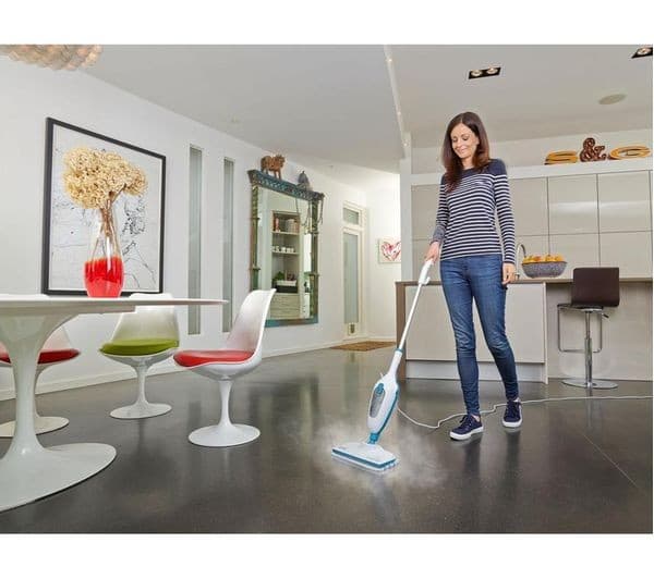 BLACK + DECKER FSM13E1-GB Steam Mop - White & Blue - Image 3