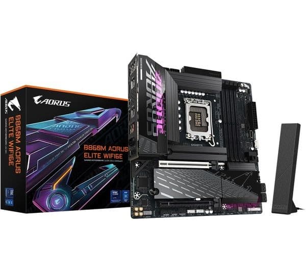 GIGABYTE B860M AORUS ELITE WIFI6E LGA1851 DDR5 Micro-ATX Motherboard - Image 2