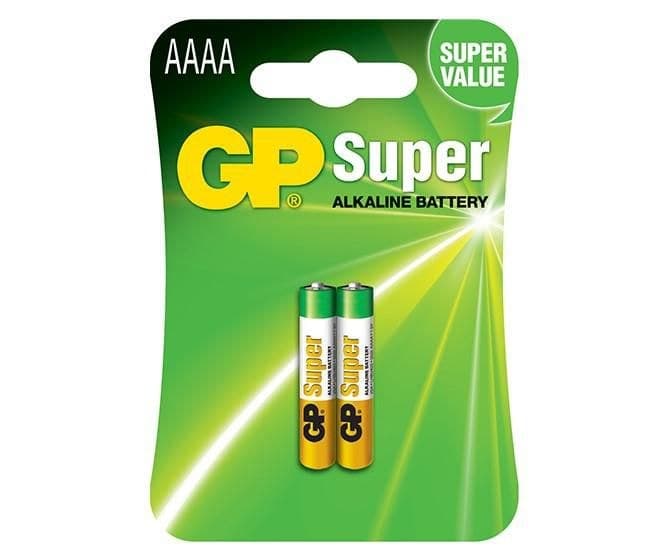 GP Super Alkaline AAAA / LR61 (25A) 1.5V Battery - 2 Pack - Image 1
