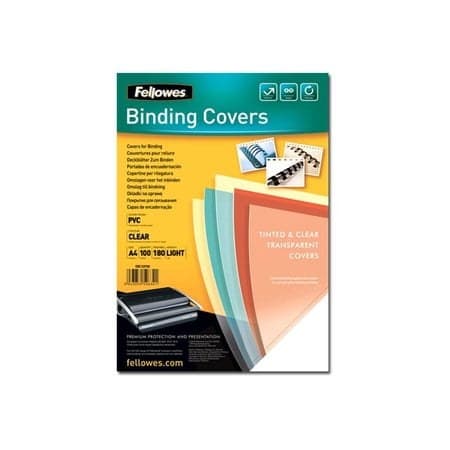 Fellowes - A4 (8.25 in x 11.7 in) - 180 micron - clear - 100 pcs. PVC binding cover - Image 1
