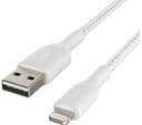 Belkin Braided Lightning to USB-A Cable 0.15m White thumbnail 1