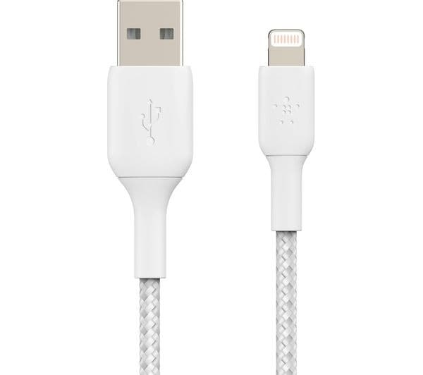Belkin Braided Lightning to USB-A Cable 0.15m White - Image 4