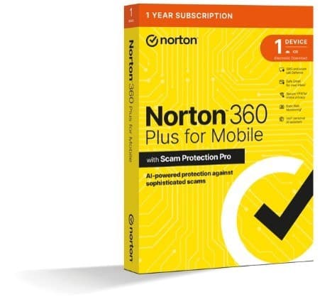 Norton 360 Plus for Mobile - 1 User, 1 Device, 12 Months - Image 1