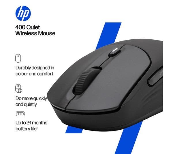 HP 400 Quiet Wireless Optical Mouse - Black (Bluetooth & 2.4 GHz) - Image 6