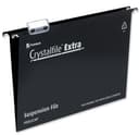 Rexel Crystalfile Extra Foolscap Suspension File 15mm Black (25) thumbnail 1