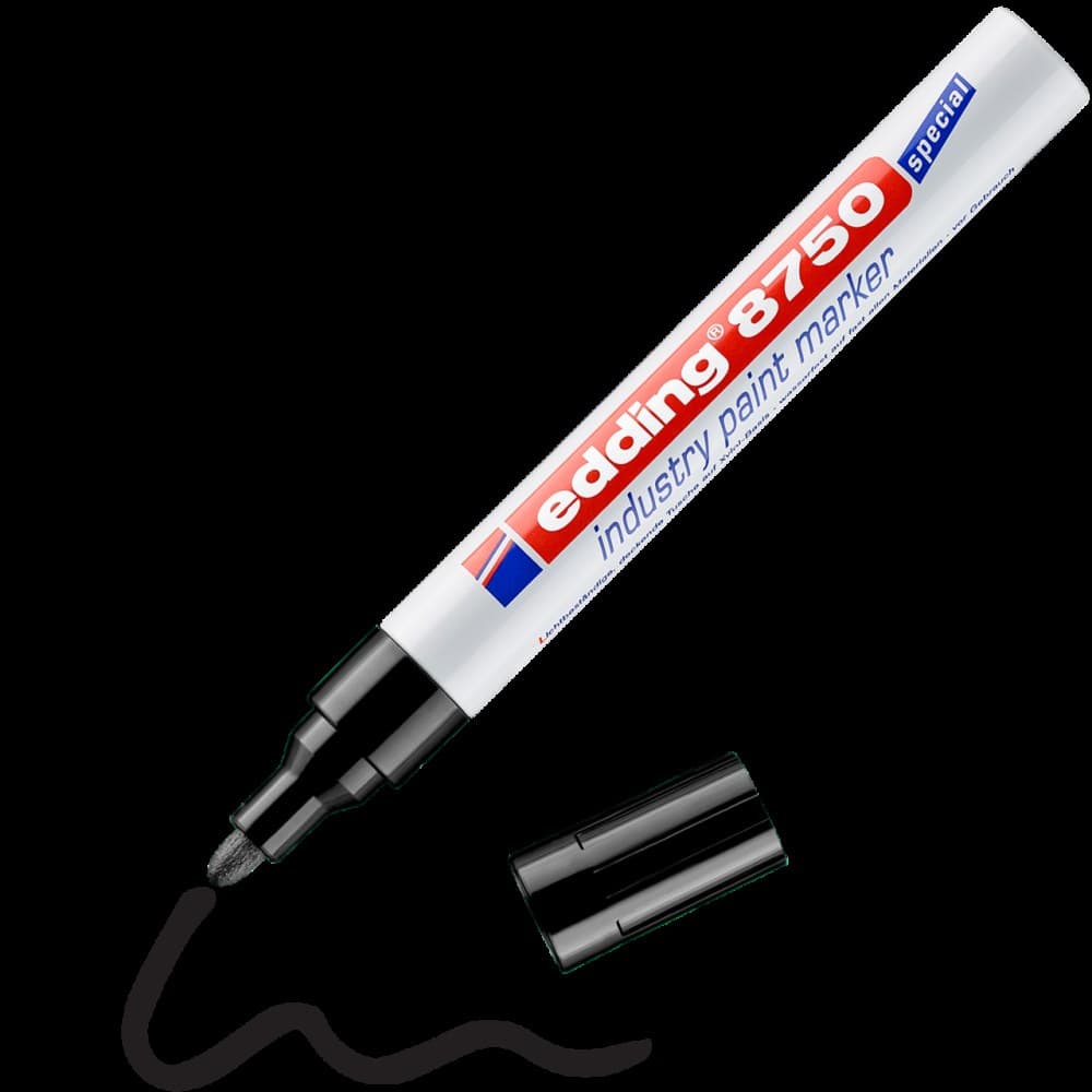 edding 8750 Industry paintmarker Black Box of 10