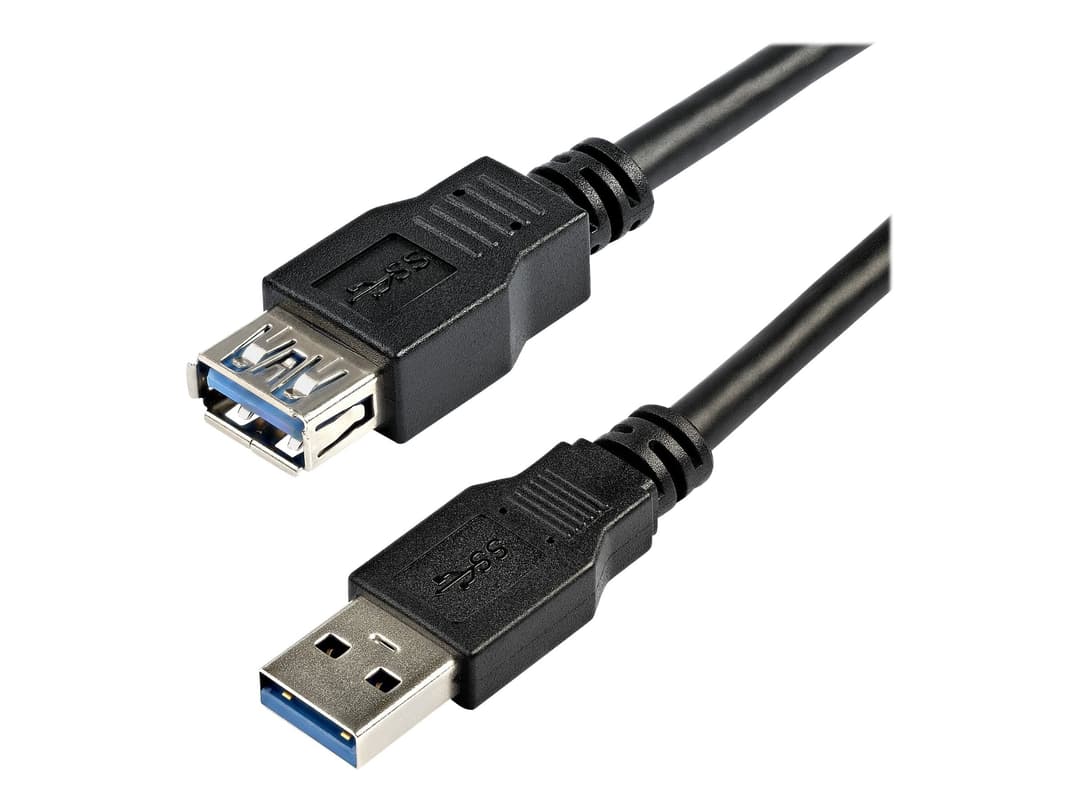 StarTech USB3SEXT2MBK SuperSpeed USB 3.0 Extension Cable A to A Male to Female 2m Black - Image 1