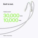 Belkin Braided USB C to USB A 2m Charging Cable - White thumbnail 3