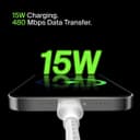 Belkin Braided USB C to USB A 2m Charging Cable - White thumbnail 4