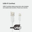 Belkin Braided USB C to USB A 2m Charging Cable - White thumbnail 5