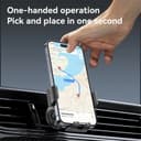 YESIDO C251 Air Vent Car Phone Holder for 4.8-7.2 Inch Phones, 360-Degree Rotation - Black thumbnail 3