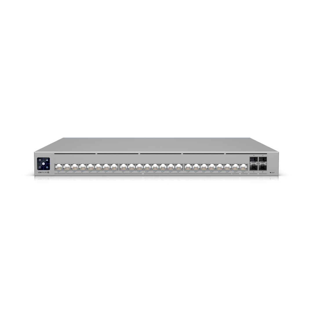 Ubiquiti UniFi Switch Pro HD 24 PoE (USW-Pro-HD-24-PoE) 24-Port Layer 3 Managed Switch - 22x 2.5GbE PoE++, 2x 10GbE PoE++, 4x 10G SFP+, 600W PoE - Image 1
