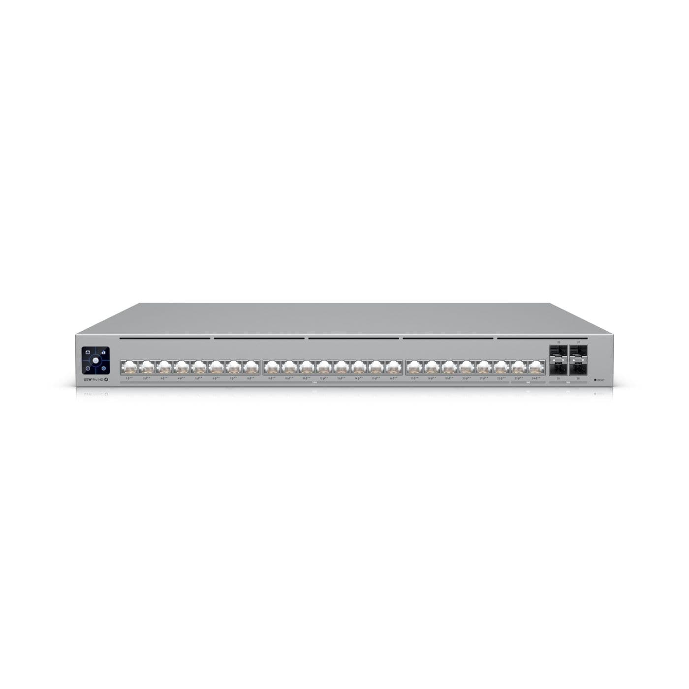 Ubiquiti UniFi Switch Pro HD 24 PoE (USW-Pro-HD-24-PoE) 24-Port Layer 3 Managed Switch - 22x 2.5GbE PoE++, 2x 10GbE PoE++, 4x 10G SFP+, 600W PoE