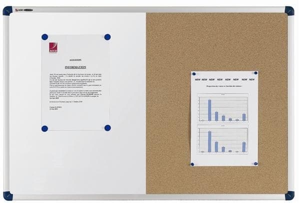 Nobo Classic Combi Felt/Steel Noticeboard 120x90cm - Image 1