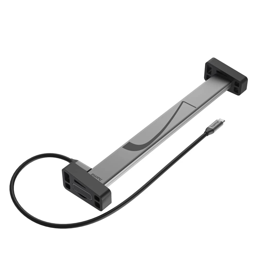 Hama Connect2Office Work USB-C Docking Station, 12 Ports, 100W Power Delivery - Black/Grey