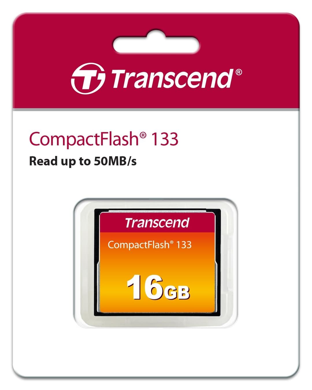 16GB Transcend CompactFlash 133 UDMA4 Memory Card TS16GCF133 - Black - Image 2