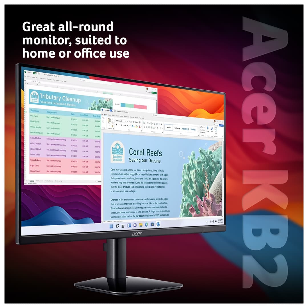 Acer KB272 P0bi 27 Inch Full HD 144Hz VA FreeSync Gaming Monitor - Black - Image 2