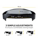 Fellowes Smart Suites Monitor Riser Plus 8020801 - Height Adjustable Monitor Stand with Storage Area - 3 Height Adjustments, Max Weight 10KG, Max Size 21" - Black thumbnail 4